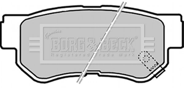BORG & BECK stabdžių trinkelių rinkinys, diskinis stabdys BBP2163